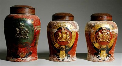 Lot 3192 - Three English Pottery Wine Jars Farnall & Sons...