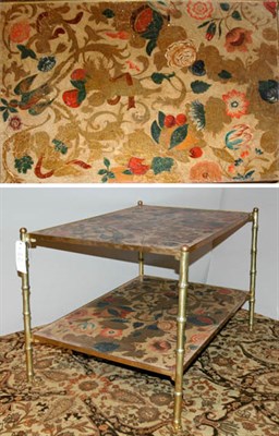 Lot 462 - Continental Decorated Leather Inset Brass Side...