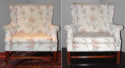 Lot 198 - Pair of Georgian Style Upholstered Mahogany...