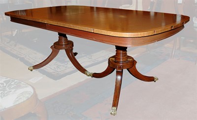 Lot 237 - Georgian Style Mahogany Double-Pedestal Dining...