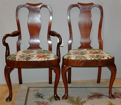 Lot 228 - Set of Twelve Georgian Style Mahogany Dining...