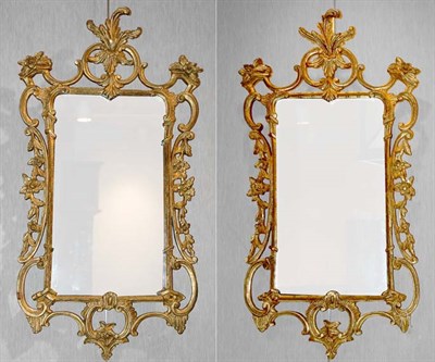 Lot 196 - Pair of Rococo Style Gilt-Wood Mirrors Height...