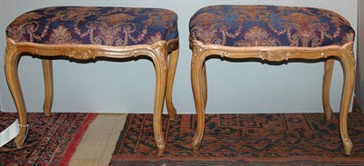 Lot 268 - Pair of Louis XV Style Upholstered Beechwood...