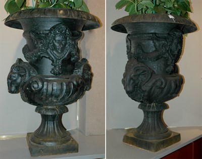Lot 468 - Pair of Continental Neoclassical Style Black...
