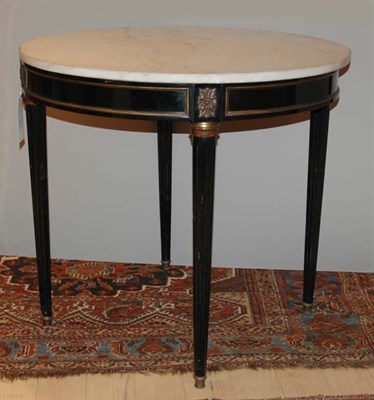 Lot 331 - Louis XVI Style Marble Top Mahogany Center...