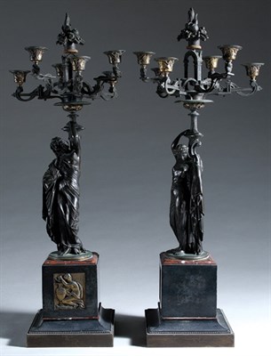 Lot 3338 - Pair of Neoclassical Style Bronze, Rouge...