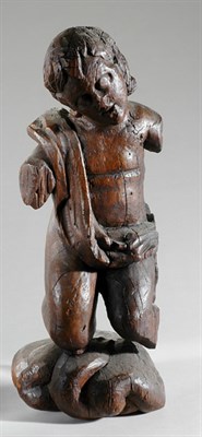 Lot 246 - Continental Baroque Oak Carved Figure of a...