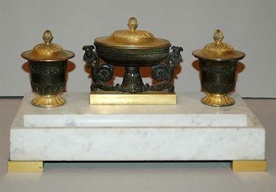 Lot 577 - Neoclassical Style Gilt-Metal and Marble...