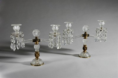 Lot 431 - Pair of Continental Gilt-Bronze Mounted Cut...