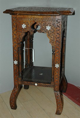 Lot 606 - Morrocan Inlay Table Height 29 inches, width...