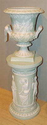 Lot 495 - Copeland Porcelain Campana-Form Urn and Stand...