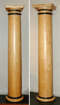 Lot 176 - Pair of Neoclassical Style Wood Columns Height...
