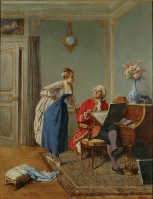 Lot 1009 - Paul Parfonry French, d. 1920 The Interruption...