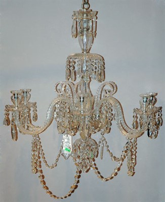Lot 510 - Murano Clear Glass Eight-Light Chandelier