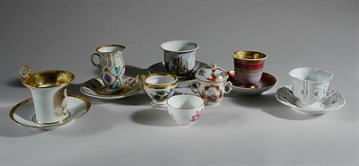 Lot 481 - Group of Continental Porcelain Cabinet Cups...