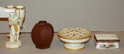 Lot 321 - Group of Four Porcelain Table Articles...