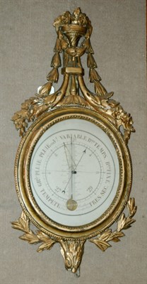 Lot 419 - Louis XVI Gilt-Wood Barometer Chevallier, Pont...