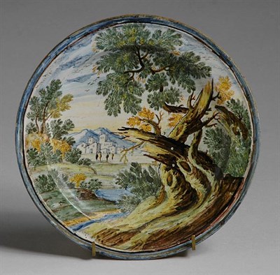 Lot 230 - Italian Maiolica Plate Castelli, 18th century...