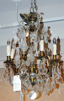 Lot 3400 - Louis XV Style Gilt-Metal and Crystal...