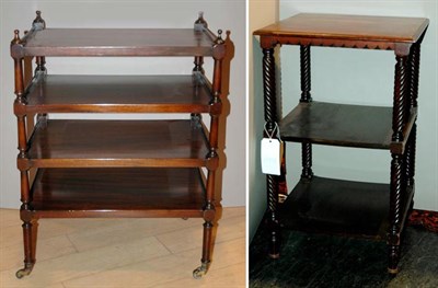 Lot 190 - Victorian Style Mahogany Four-Tier Side Table;...