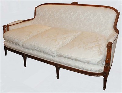 Lot 4505 - Louis XVI Style Upholstered Fruitwood Canape...