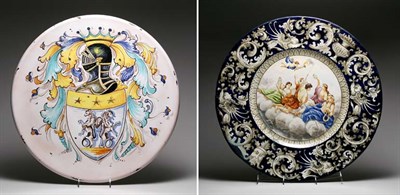 Lot 4286 - Two Italian Majolica Chargers 20th Century One...