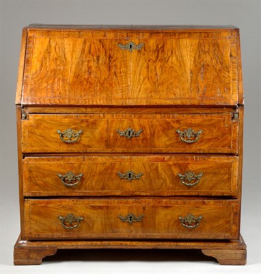 Lot 1292 - Continental Baroque Inlaid Walnut Slant Front...