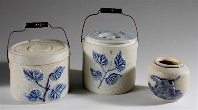 Lot 3462 - Four American Salt Glazed Storage Jugs;...