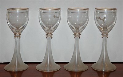 Lot 239 - Miscellaneous Group of Gilt Decorated Ribbed...