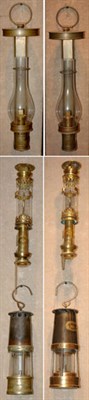 Lot 242 - Two Pairs of Brass Carriage Light; Together...