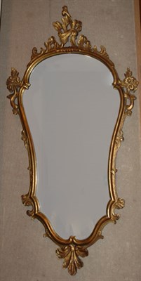 Lot 253 - Rococo Style Gilt-Wood Cartouche-Form Mirror...