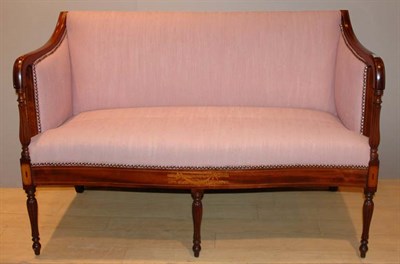 Lot 263 - Regency Style Upholstered Mahogany Settee...