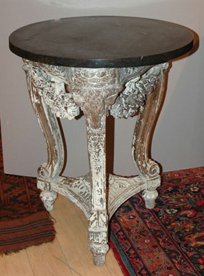 Lot 264 - Neoclassical Style Marble Top Painted Circular...