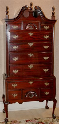 Lot 282 - Georgian Style Mahogany Highboy Height 6 feet...