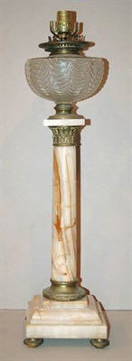 Lot 334 - Empire Style Marble Columnar Lamp Height 29...