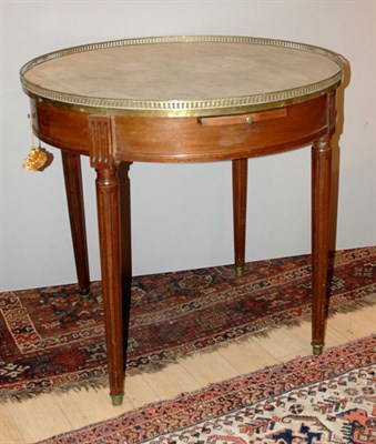 Lot 335 - Louis XVI Style Marble Top Galleried Center...