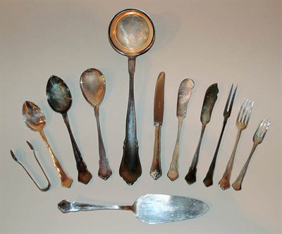 Lot 413 - German Silver Flatware Service