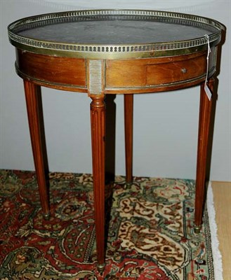 Lot 3244 - Louis XVI Style Marble Top Mahogany Bouillotte...
