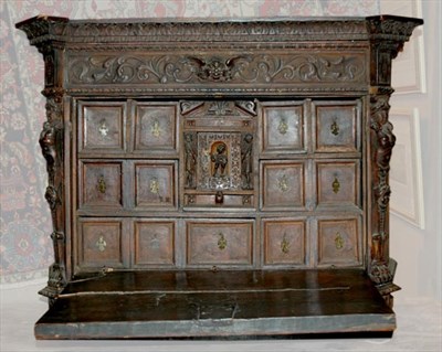 Lot 264 - Italian Baroque Walnut Writing Cabinet Genoese,...