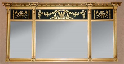Lot 463 - Federal Style Gilt-Wood Overmantel Mirror...
