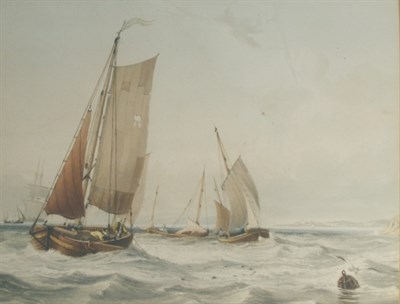 Lot 14 - Dutch School 19th Century Ships in Rough...