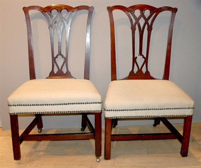 Lot 537 - Pair of Georgian Style Mahogany Side Chairs
