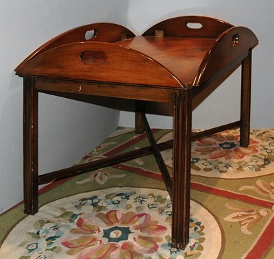 Lot 574 - Georgian Style Mahogany Butler's Tray Table...