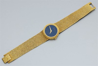 Lot 43 - Gold and Lapis Wristwatch
