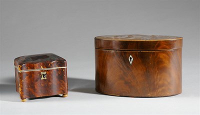 Lot 384 - George III Mahogany Tea Caddy Late 18th...