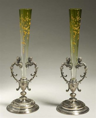 Lot 3247 - Pair of Swedish Silver Plated and Enameled...