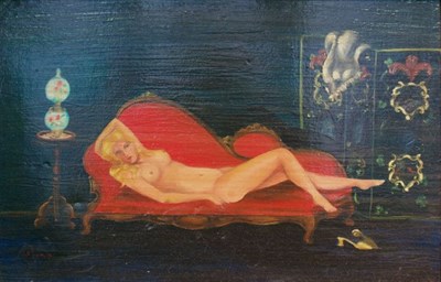 Lot 3074 - (i) T. Monger 20th Century Reclining Nude Oil...