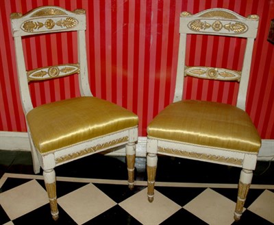 Lot 106 - Pair of Charles X Parcel Gilt and Cream...