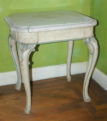 Lot 192 - Continental Rococo Cream and Blue Painted Side...