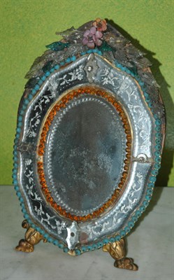Lot 194 - Venetian Glass Vanity Mirror Late 19th century...